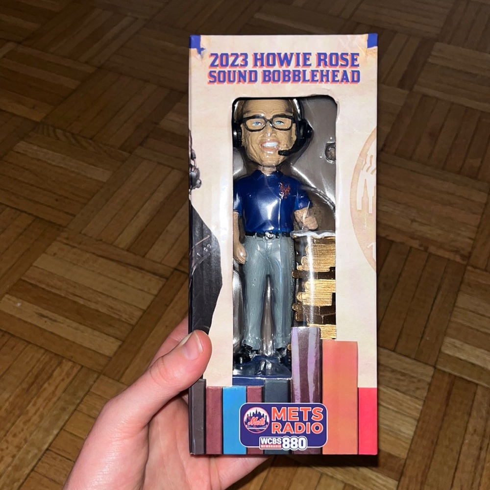 Official Mets Howie Rose 2023 Sound Bobble head
